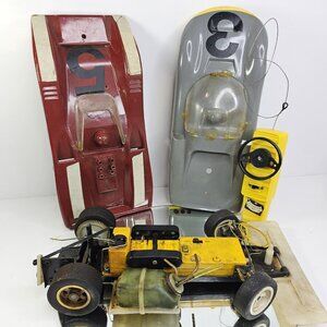 1970s Jerobee Remote Control RC Race Car 2nd Body & Remote Incomplete For Parts